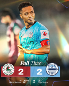 Mohun bagan vs Mumbai city fC 2-2 scoreline